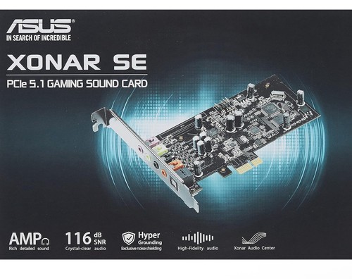ASUS Xonar SE Internal 5.1 channels PCI-E Sound Card 5.1ch (New)