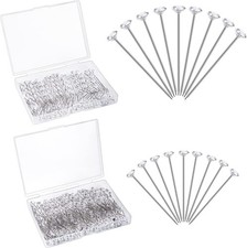 400 PCS Bouquet Pins Flower Pins, Straight Pins Clear Sewing Pins Crystal