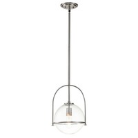 HäNgelampe HäNgeleuchte KüChe E27 D: 28,9 Cm Rund Metall Glas Kugel Schirm