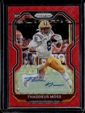 2020 Panini Prizm Thaddeus Moss Auto Autograph RC Red Wave #/149 Rookie