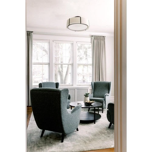 Crystorama FUL-907-BK_CEILING Fulton Semi-Flush Mount Black - Picture 5 of 7