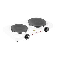 Caterlite Elektrische Doppelkochplatte 2 Kochfelder Mit Thermostat Weiß