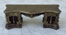 Bespaq Dollhouse Miniature Ornate Desk Dollhouse Furniture Baroque Rococo Style