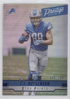 2019 Panini Prestige Xtra Points Blue 274/299 TJ Hockenson #220 Rookie RC n0c