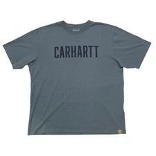 Carhartt TK4609-M Heavyweight Block Logo Graphic Loose Fit T-shirt XL Slate Blue
