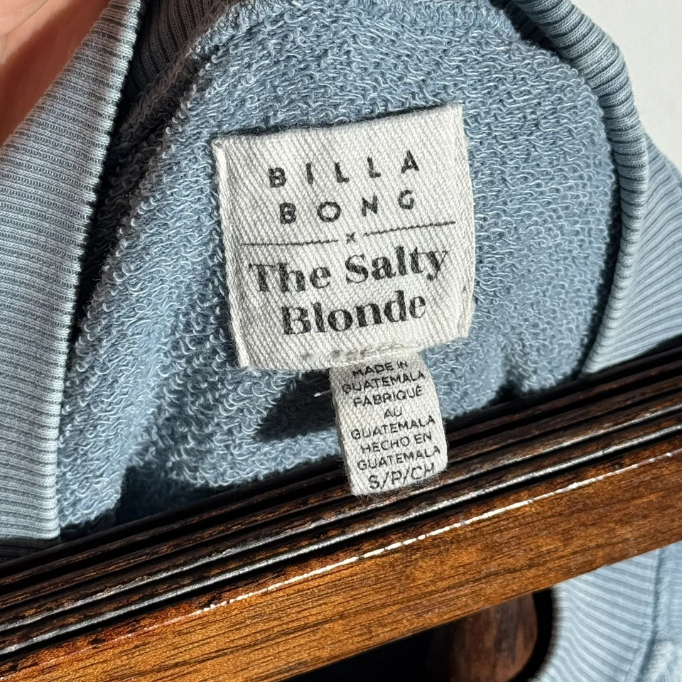 Billabong x The Salty Blonde Stay Salty 1972 Tour Sweatshirt Blue Size S Vintage - Image 2 of 4