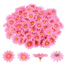 Artificial Flower Heads 2 Inch, Pink 100 PCS - Sunflower Silk Flowers