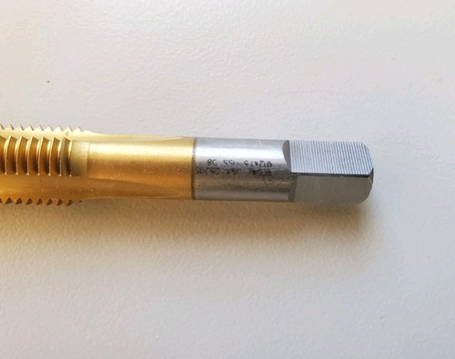 4-PCS. M12 X 1.5 D8 3-FLT. SPIRAL POINT PLUG TAP W/TIN REGAL #25 "NEW" - Afbeelding 2 van 4