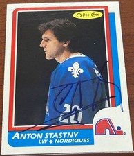 1986-87 O-Pee-Chee ANTON STASTNY #125 🔥 Nordiques 🔥 GORGEOUS RaRe Autograph