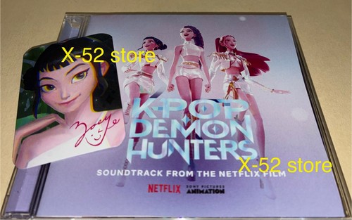 KPop Demon Hunters CD soundtrack Zoey Photocard w Huntrix poster Barnes & Noble - Picture 2 of 8