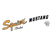 Squier Mustang Headstock Decal Waterslide Ultra-hi-res NEW Non-Metallic