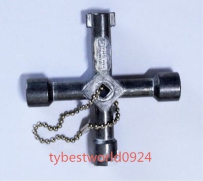New 2pc Universal 4 way   Cross KEY for Train Cabinet Box &elevator *bn