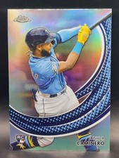 2024 Topps Chrome Strokes Junior Caminero RC ROOKIE CARD #S-24 Refractor TB RAYS