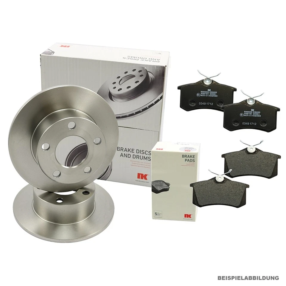 NK Bremsscheiben Beläge hinten für VW Golf 5 6 Touran AUDI A3 SKODA Octavia SEAT