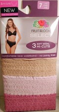 Fruit of the Loom Select Modal Hi-Cuts Underwear Large Sz7 6pr