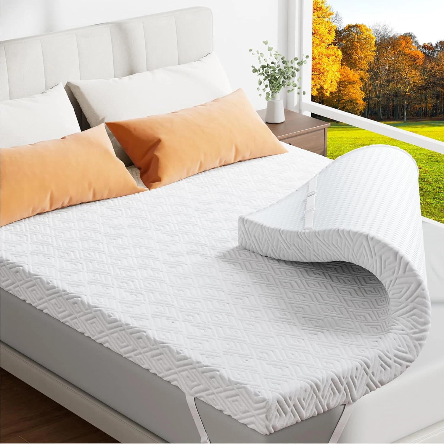 3" Gel Memory Foam Mattress Topper for Pressure Relief - Cal King Size