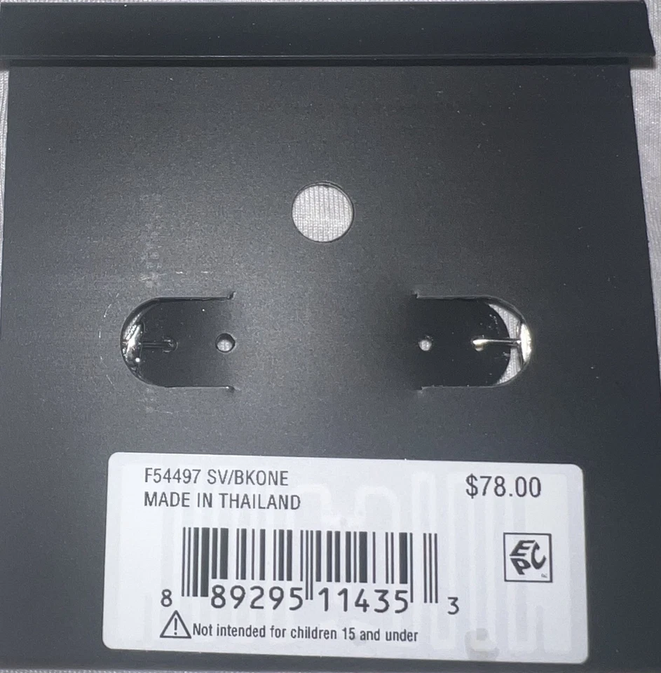 🐎 Pendiente Huggie COACH Signature plata y cristal pavé’🆕plata F54497 Foto 2 de 4