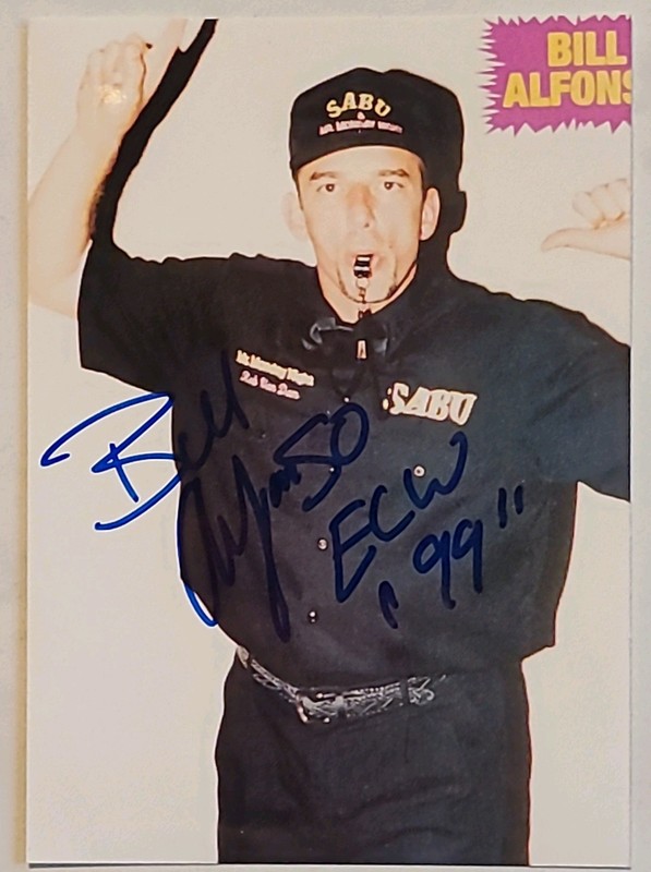 BILL ALFONSO signed 5 X 7 photo WCW WWE WWF MLW ECW pro wrestling autograph