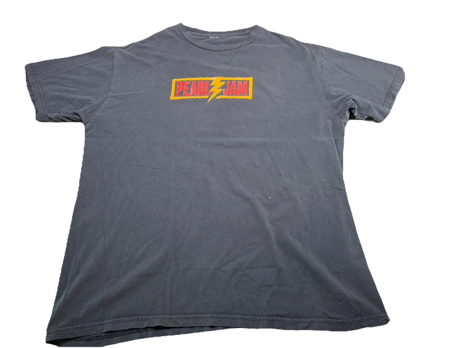 PEARL JAM 2013 Lightning Bolt 2 Sided Tour Concert T-Shirt  L 21x26.5 Seattle