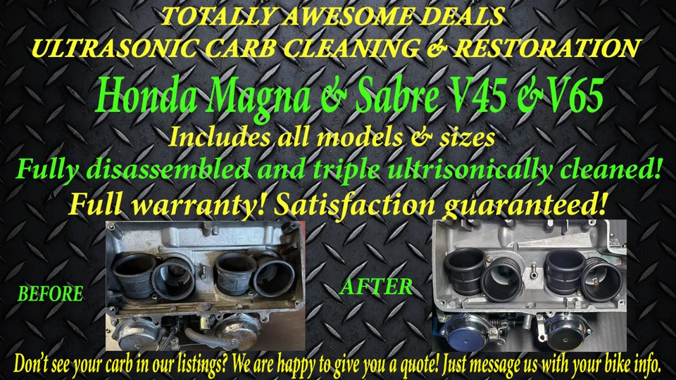 Servicio de reconstrucción de carburador de limpieza de carburadores Honda Sabre 1100 V65 V45 todos los tamaños y año Foto 2 de 2