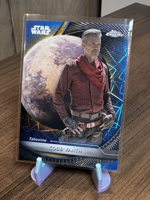 2025 Topps Star Wars Hyperspace Cobb Vanth Blue Laser Refractor /150 Olyphant