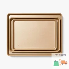 3pc Nonstick Baking Sheet Set - Figmint™ Color Gold
