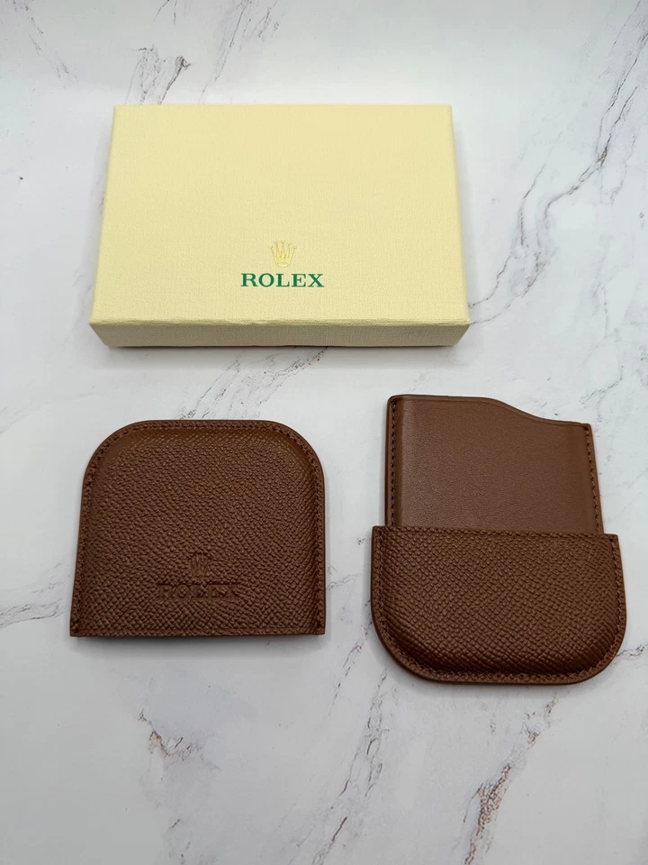 Rolex Heritage Marrón Tarjetero Estuche Tarjeta de Crédito Billetera AD VIP Regalo Foto 4 de 4