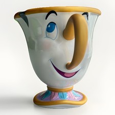 Large 12oz Disney Store exclusive Beauty and the Beast Chip Mug *fluted bottom 