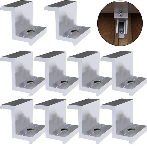 Secure and Easy to Install Photovoltaic Solar Panel End Clamp Pack of 10