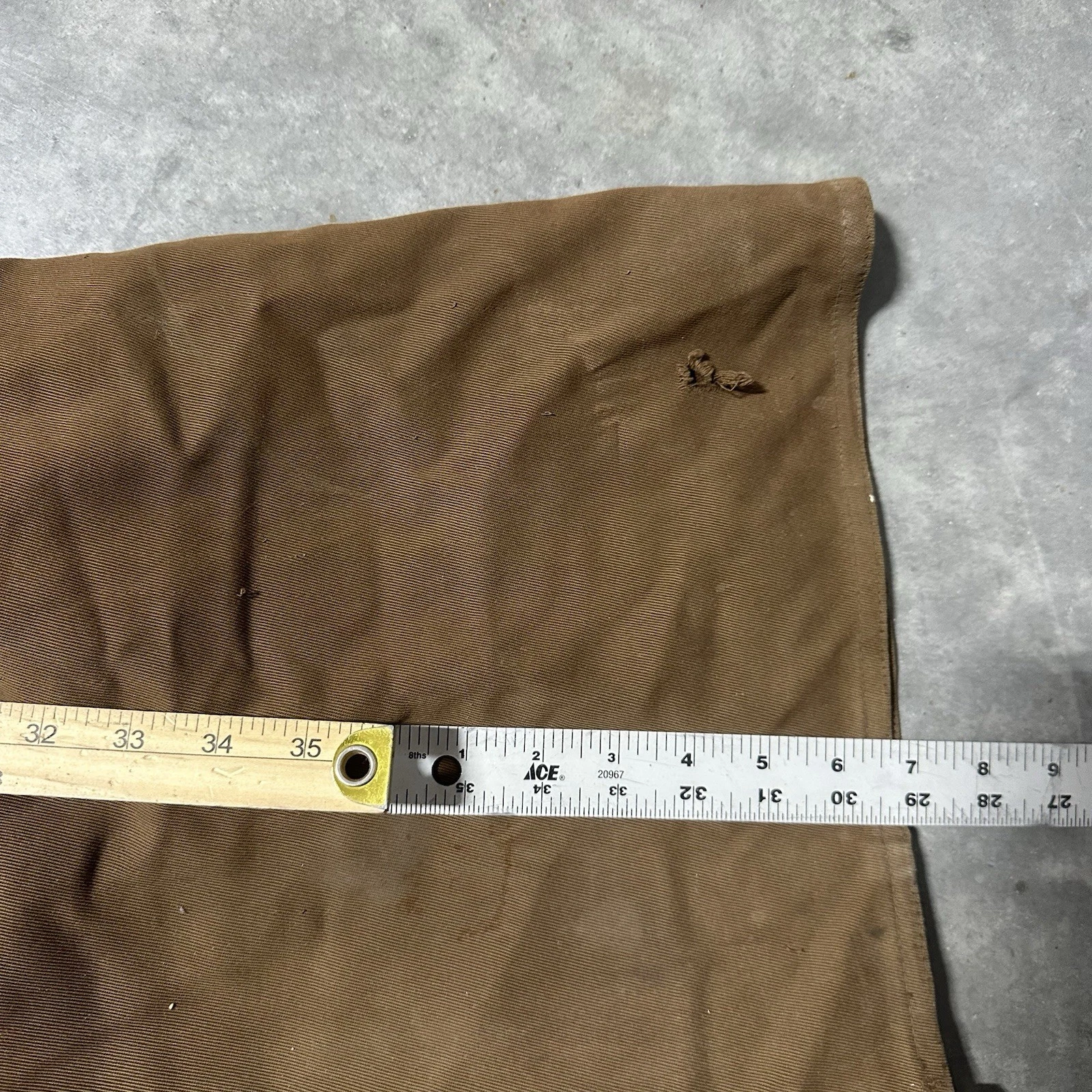 Vintage 30s Laskinlamb Full Length Barnstormer Canvas Lined Jacket Coat Size 40 image 14