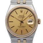 1979 Vintage Rolex 17013 Oysterquartz Datejust 36mm 18K Yellow Gold Steel Watch