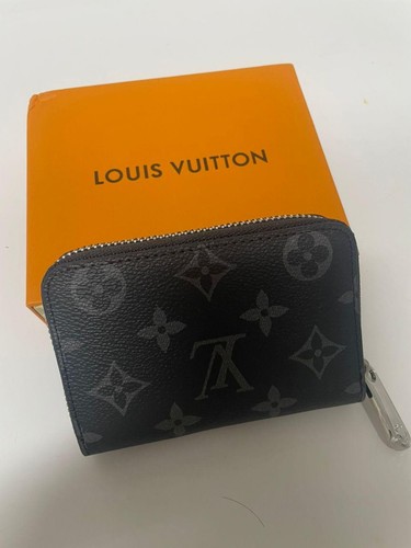 Louis Vuitton  Black Monogram Eclipse Canvas Zippy Zip Around Coin Purse