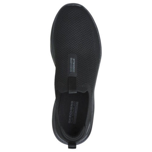 Mens Skechers Go Walk 7 Extra Wide Black Slip On Sneaker Shoes - Picture 4 of 6