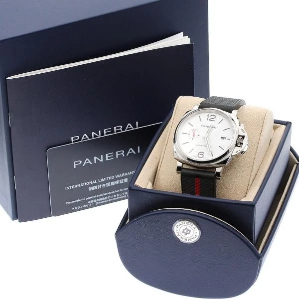 Panerai — Officine Panerai Luminor Due Luna Rossa PAM01381 42mm SS White Dial Watch #C1977