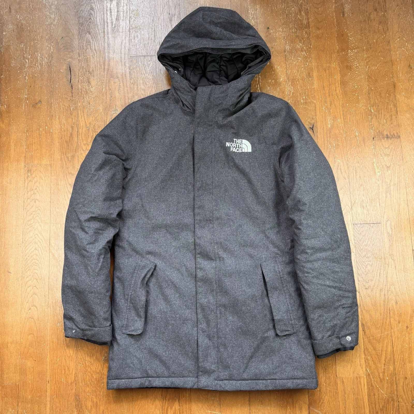 The North Face Grey Dryvent Ski Snow Puffer Lined Jacket Size Small