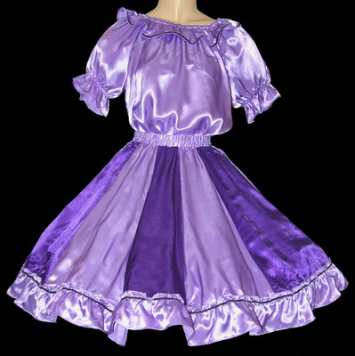 PURPLE & LAVENDER SQUARE DANCE OUTFIT SZ M W30''-37''