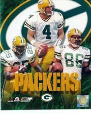 Green Bay Packers Big 3 Photo File 8x10 Football Photo (Favre, Levens, Freeman)