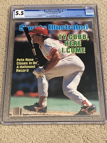 Sports Illustrated CGC 5.5 OW/White Pages (Pete Rose Chasing Ty Cobb)
