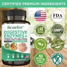 Digestive Enzyme + Probiotic Capsules -Reduce Bloating,Intestinal Detoxification