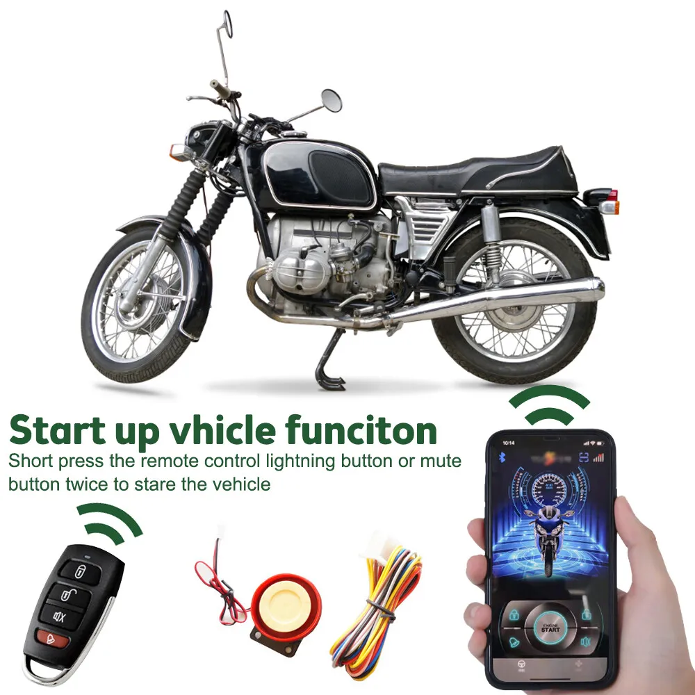 Système d'alarme Anti-vol Bluetooth pour moto, télécommande