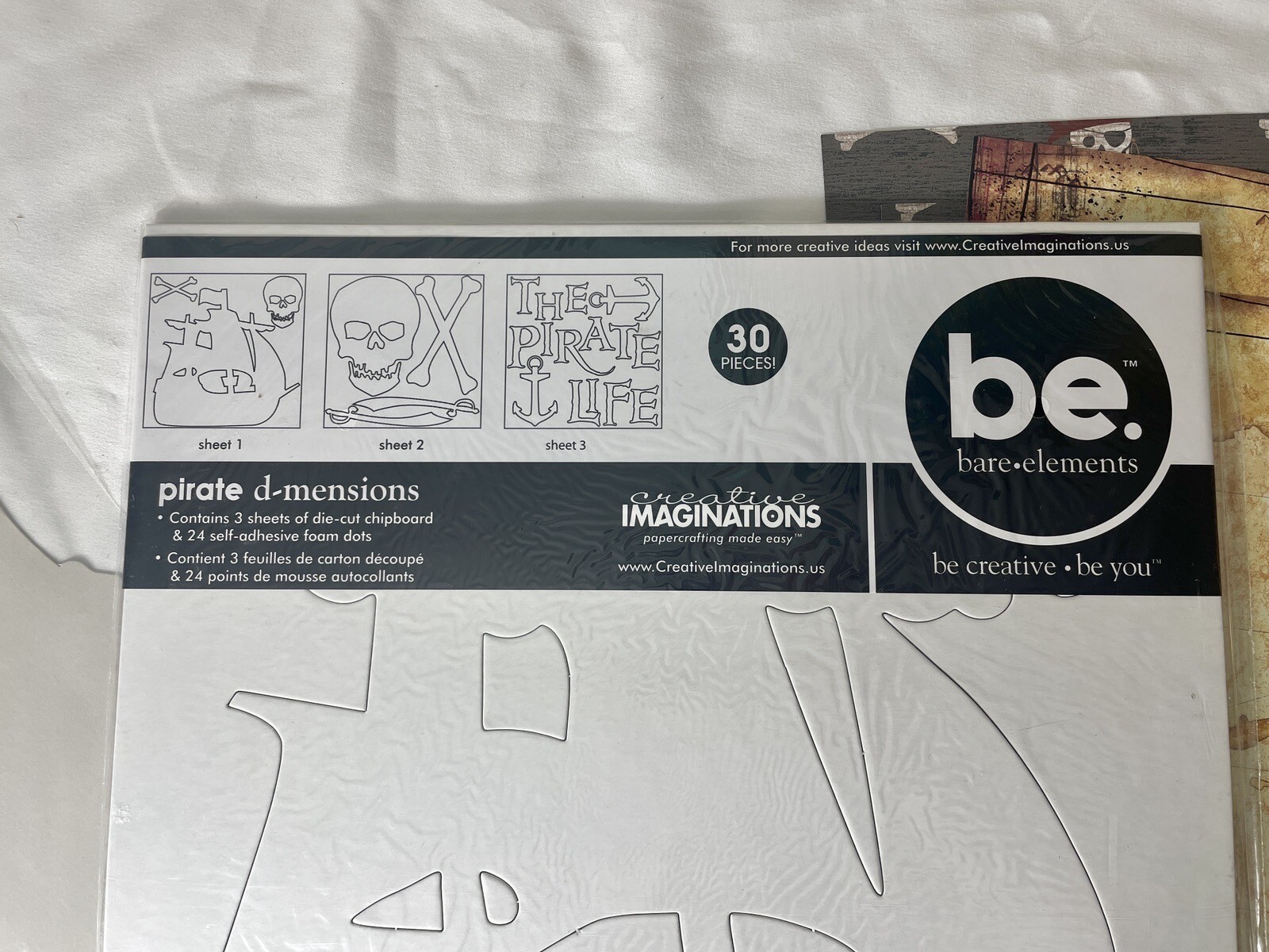 Pirate Scrapbook LOT 12x12 Paper Stickers Chipboard Embellishments UNUSED SEALED