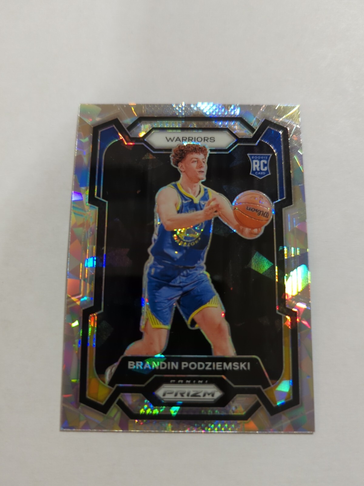 2023-24 Panini Prizm - Cracked Ice #147 Brandin Podziemski (RC)