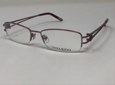 NINA RICCI NR2295F C04 Eyeglasses Frame France 52-17-135 Half Rimless Pink VB80