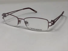 NINA RICCI NR2295F C04 Eyeglasses Frame France 52-17-135 Half Rimless Pink VB80