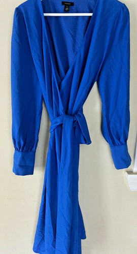 Long Sleeve Wrap Midi Classic Dress | eBay