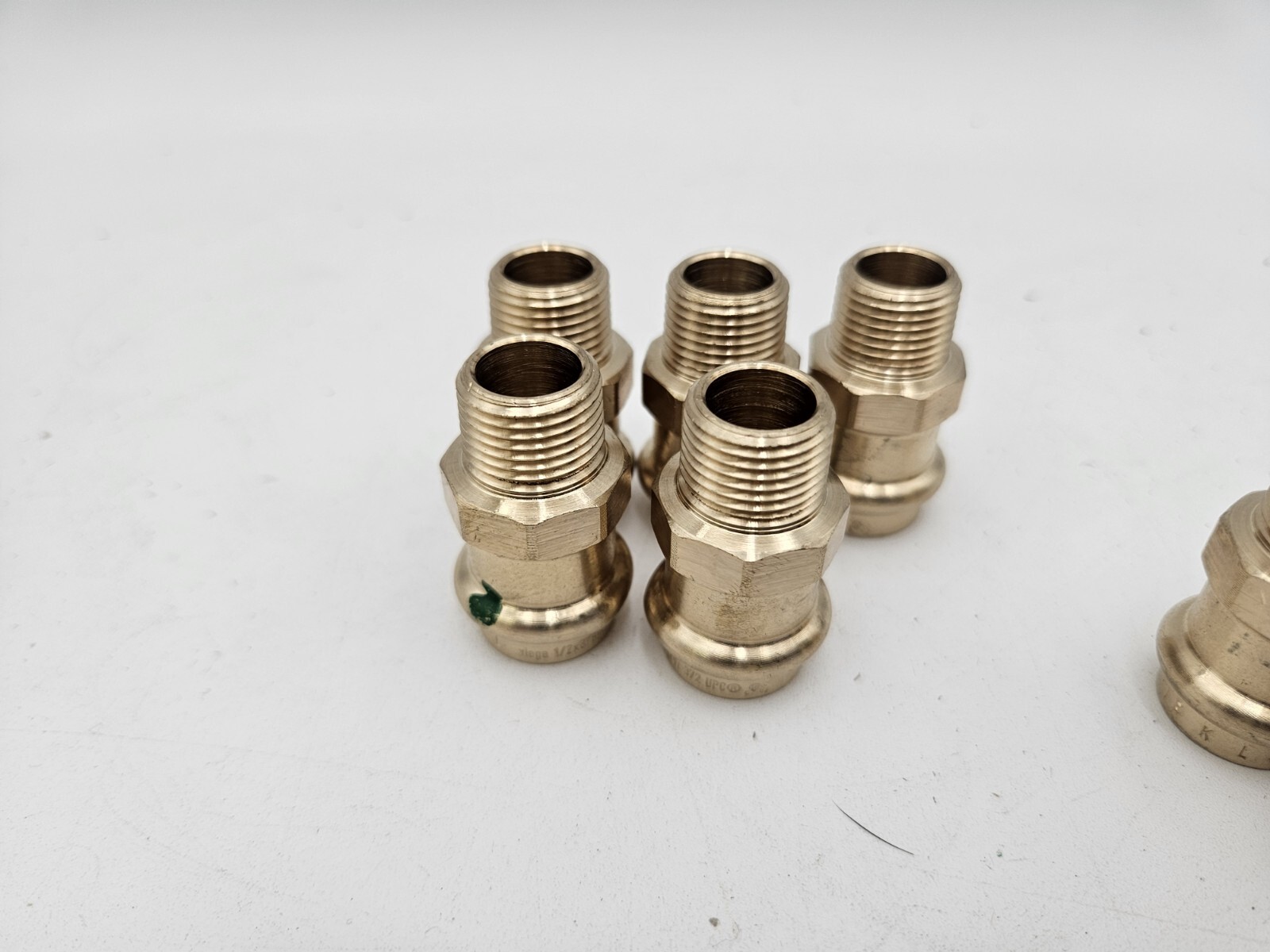 5 X VIEGA PROPRESS Adapter: Bronze, Press-Fit x MNPT, 1/2 in Tube 3/8 