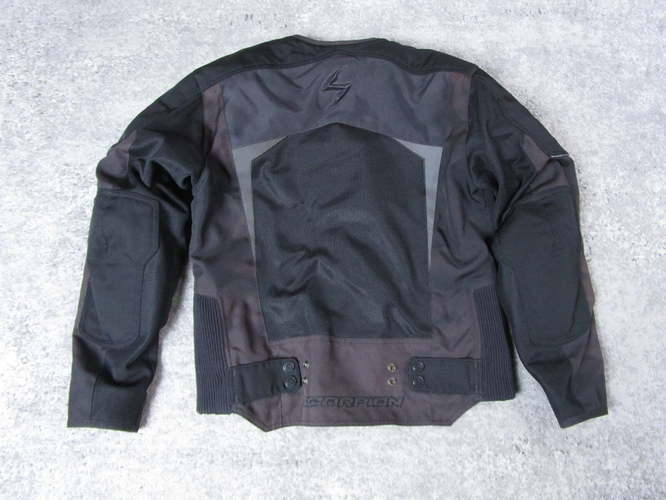 Chaqueta de motocicleta Scorpion para hombre pequeña protección exo esqueleto negra manga larga Foto 2 de 4