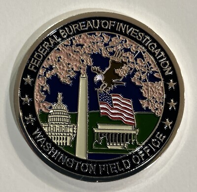 FBI WFO Washington Field Office Cherry Blossom Flagship Office Challenge Coin