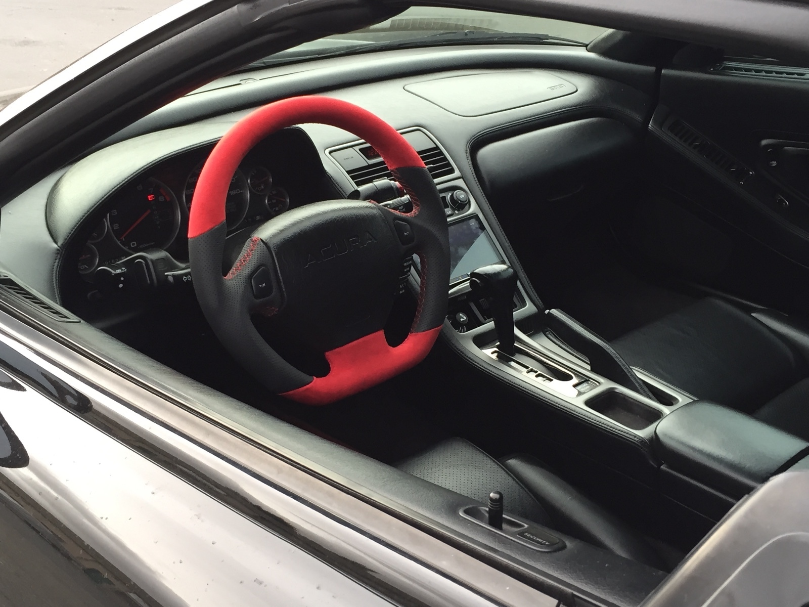 Acura NSX OEM Steering Wheel Custom Flat Bottom Thicker Grip Alcantara Leather