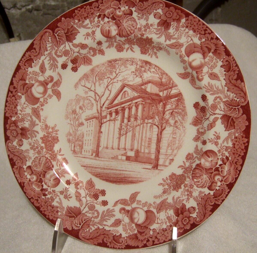 Harvard University Plate Littauer Building Wedgwood Crimson 1941 - Picture 5 of 11